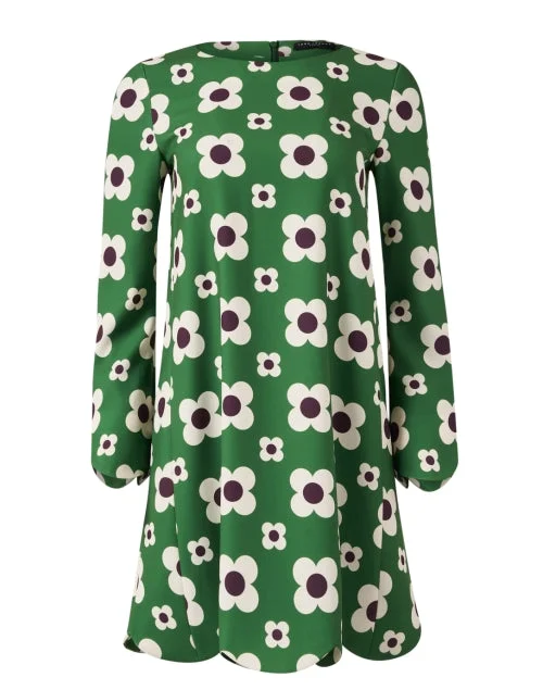 Everyday Dress with Paneled Skirt for a Unique Look​ Ruoda Green Print Shift Dress