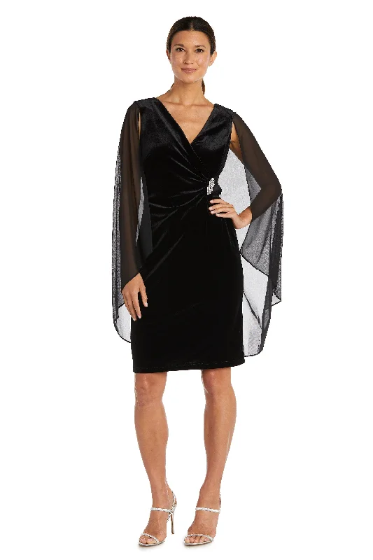 Maternity dress for a baby's first visit to the art gallery R&M Richards 9216 Short Cocktail Cape Dress Maternity dress for a baby's first visit to the art gallery R&M Richards 9216 Short Cocktail Cape Dress