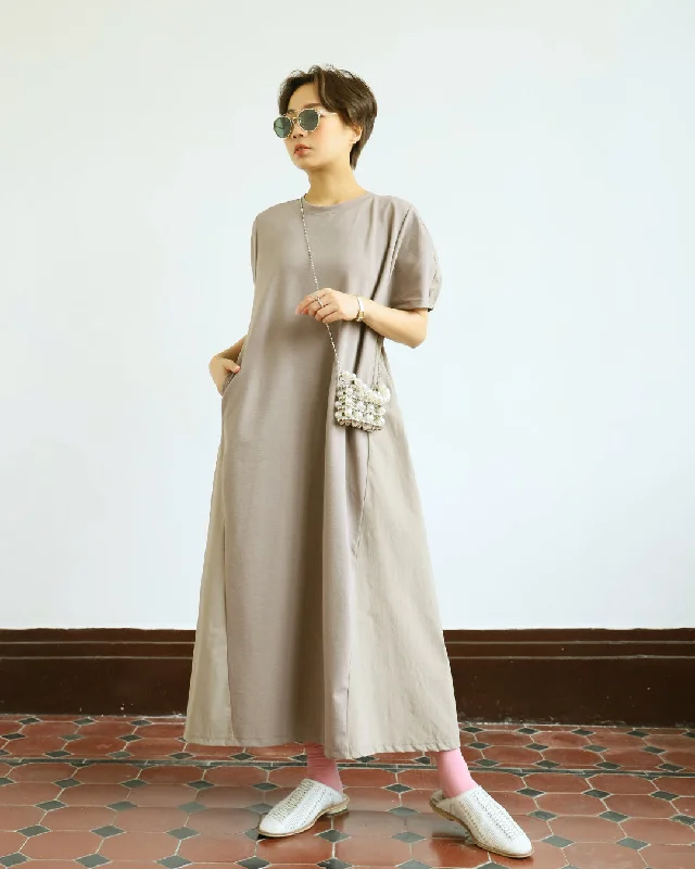 Fabric Mixed Dress