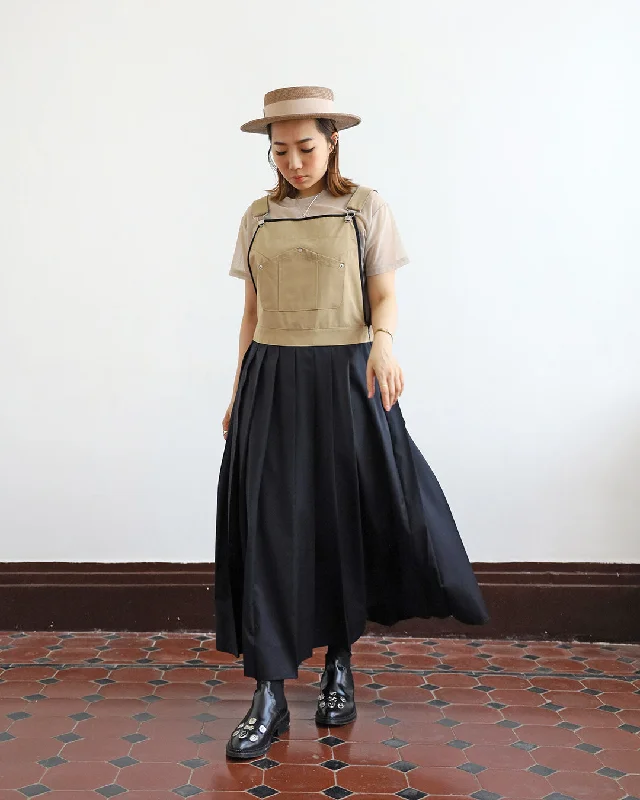  2-Tone Pinafore Dress