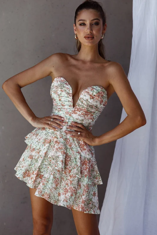 Mini dresses with keyhole necklines Milana Sweetheart Neckline Asymmetrical Dress Floral White Mini dresses with keyhole necklines Milana Sweetheart Neckline Asymmetrical Dress Floral White