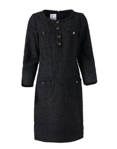  Melvil Black Tweed Dress
