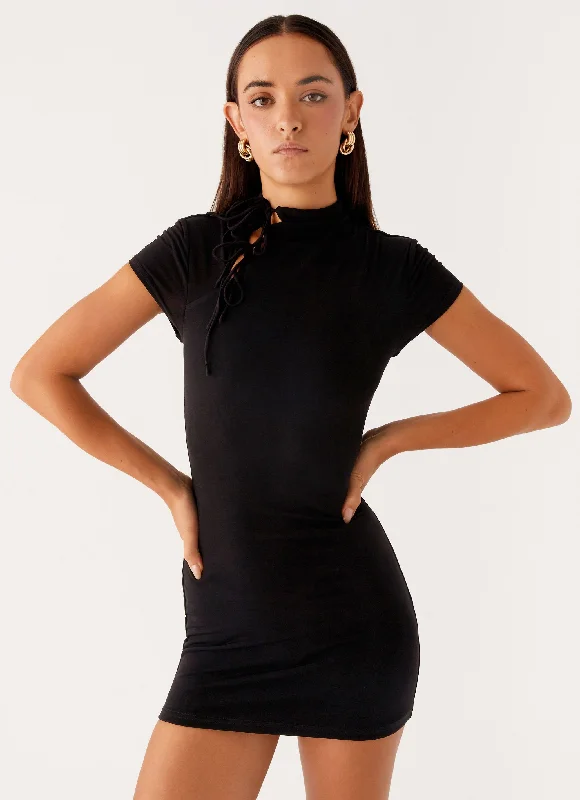 Animal print mini dresses for a bold statement Time Capsule Cut Out Mini Dress - Black Animal print mini dresses for a bold statement Time Capsule Cut Out Mini Dress - Black