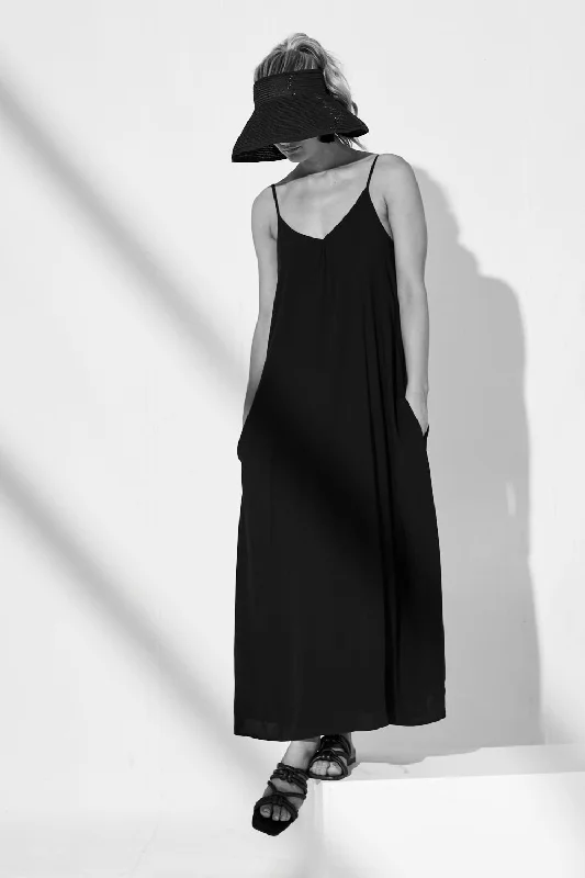 Comfortable Everyday Dress for Plus - size Women​ No Scrubs Maxi Dress In Black