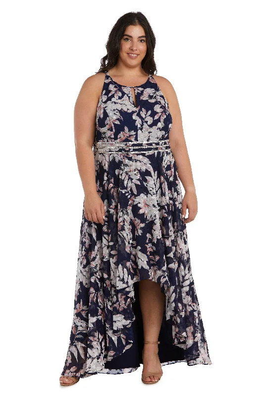 Maternity dress for a New Year's Eve celebration R&M Richards 9402W High Low Floral Plus Size Dress Maternity dress for a New Year's Eve celebration R&M Richards 9402W High Low Floral Plus Size Dress