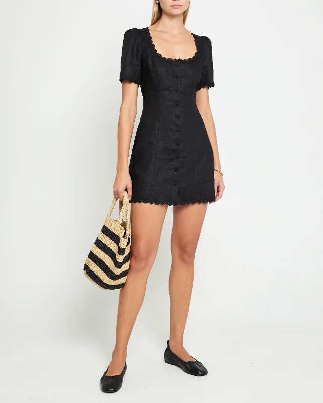Midi dresses with ribbed textures for a unique and tactile appearance Heidi Linen Dress Midi dresses with ribbed textures for a unique and tactile appearance Heidi Linen Dress
