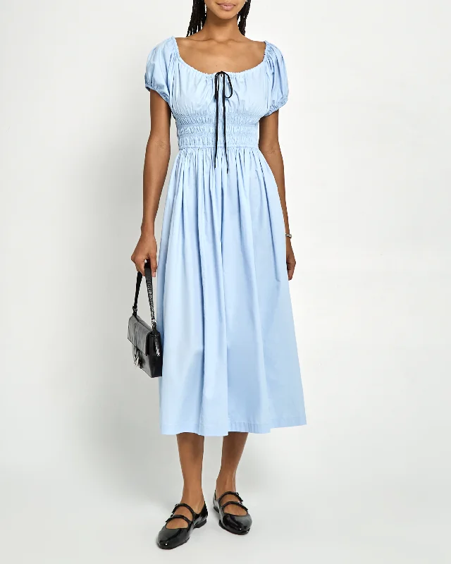 High - low midi dresses with geometric patterns for a modern party Evie Cotton Dress