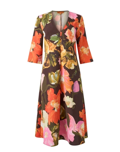 Everyday Dress with Soft Cotton - blend Fabric for All - day Comfort Vic Floral Print Dress Everyday Dress with Soft Cotton - blend Fabric for All - day Comfort Vic Floral Print Dress