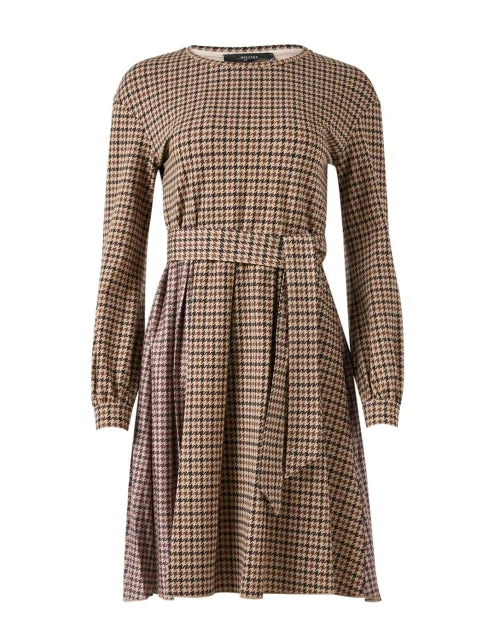  Vetta Brown Plaid Dress