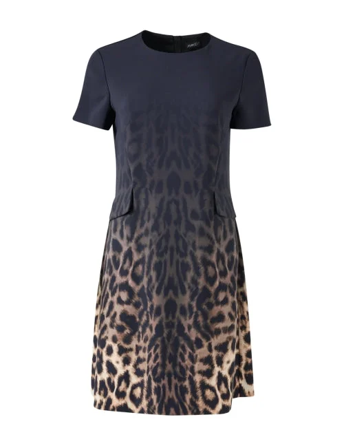 Everyday Dress with Flutter Sleeves for a Feminine Look Ombre Leopard Print Shift Dress Everyday Dress with Flutter Sleeves for a Feminine Look Ombre Leopard Print Shift Dress