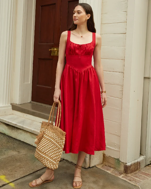 Cotton mini dresses for a comfortable everyday option Chiara Linen Dress