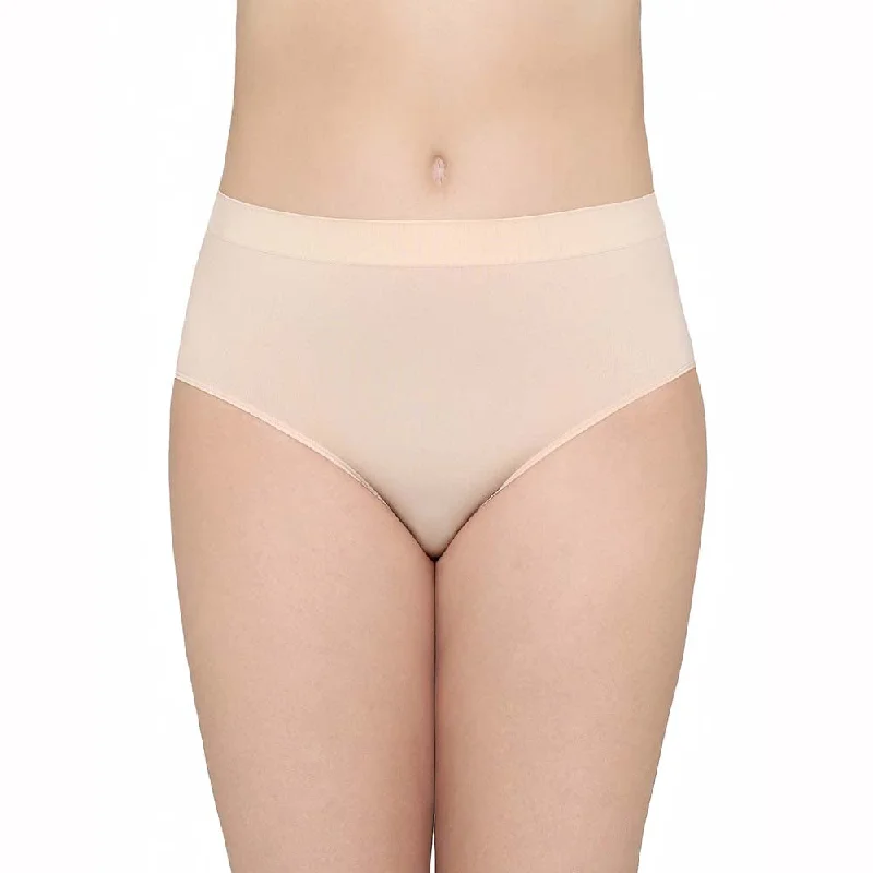 Firm Fit High Waist Full Coverage Everyday Wear Brief Panty - Beige