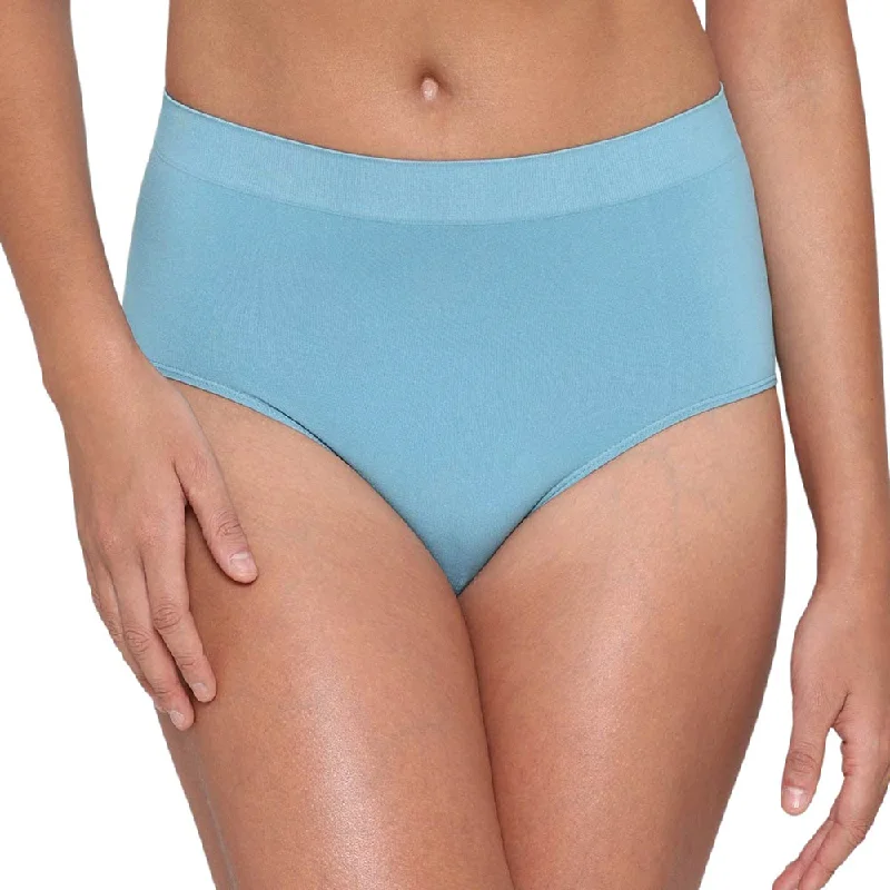 Firm Fit High Waist Full Coverage Everyday Wear Brief Panty - Blue