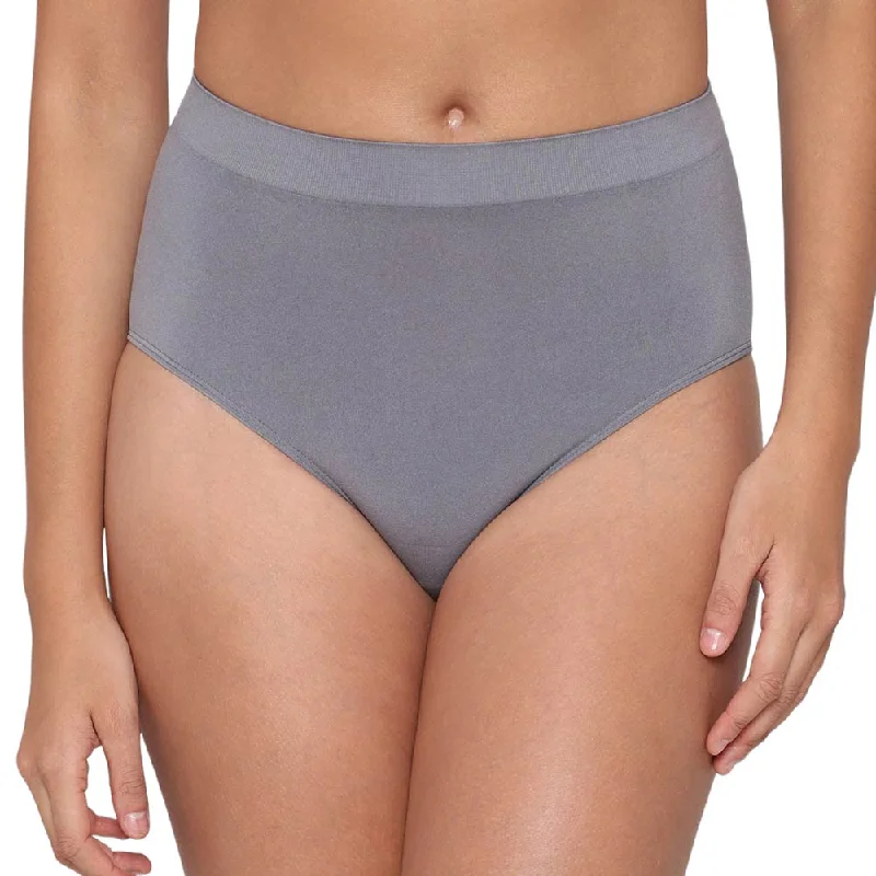 Firm Fit High Waist Full Coverage Everyday Wear Brief Panty - Grey