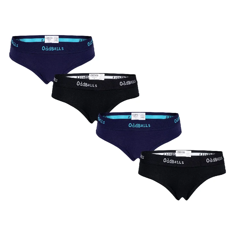 Midnight and Black Bundle - Ladies Briefs 4 Pack Bundle