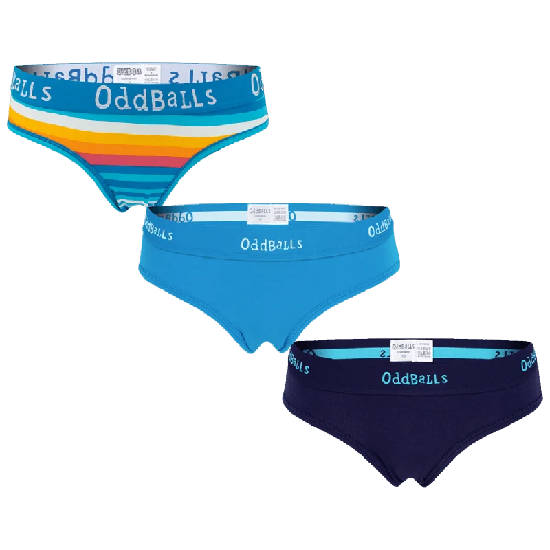 stretch - fabric women briefs for yoga and exerciseOcean Bundle - Ladies Briefs 3 Pack Bundle stretch - fabric women briefs for yoga and exerciseOcean Bundle - Ladies Briefs 3 Pack Bundle