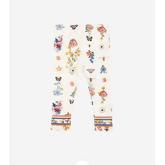 Plus Size Women's Printed Tight Trousers in Floral Patterns for a Spring - Inspired OutfitBabies Leggings With Frills - Queens Bee Hive Plus Size Women's Printed Tight Trousers in Floral Patterns for a Spring - Inspired OutfitBabies Leggings With Frills - Queens Bee Hive