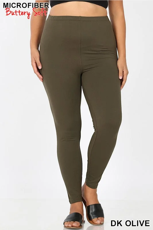 Women's Fleece - Lined Tight Trousers in Dark Blue for Warmth in Cold WeatherOlive Leggings - Buttery Soft by Zenana Women's Fleece - Lined Tight Trousers in Dark Blue for Warmth in Cold WeatherOlive Leggings - Buttery Soft by Zenana