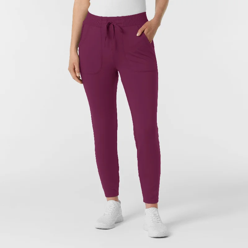 Plus Size Women's Elastic - Waist Culottes in Earth TonesRENEW Knit Women's Track Scrub Pant - Wine Plus Size Women's Elastic - Waist Culottes in Earth TonesRENEW Knit Women's Track Scrub Pant - Wine