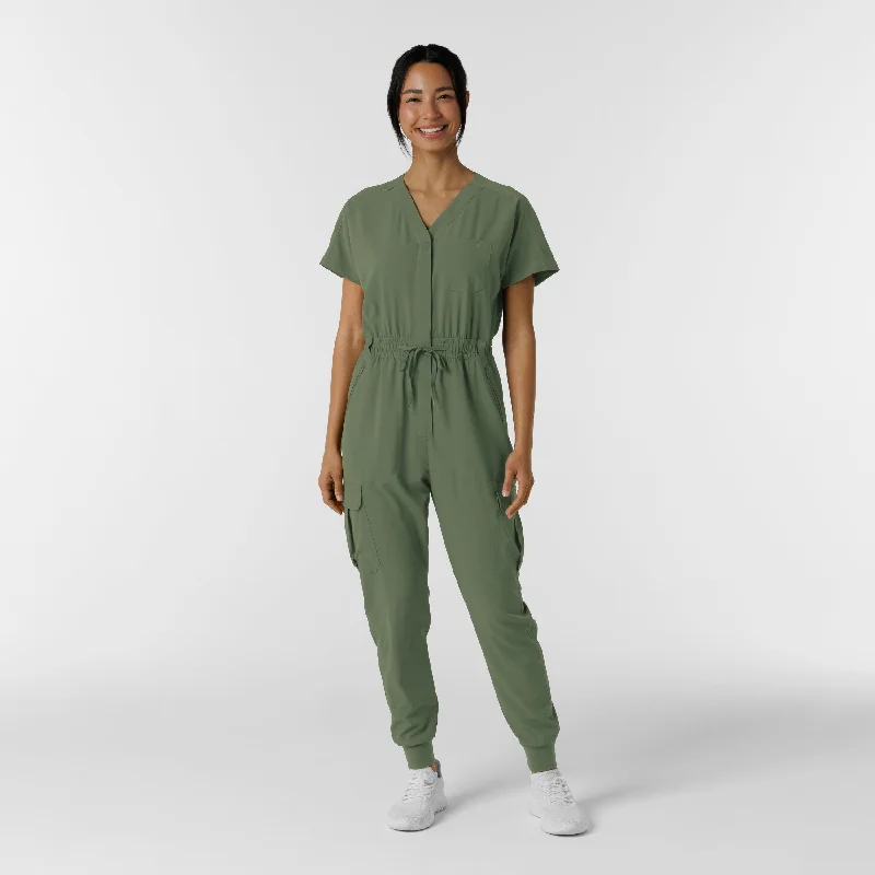 Bell - Bottom Style Women's Denim Pants with Embroidered DetailsRENEW Women's Cargo Jogger Scrub Jumpsuit - Olive Bell - Bottom Style Women's Denim Pants with Embroidered DetailsRENEW Women's Cargo Jogger Scrub Jumpsuit - Olive