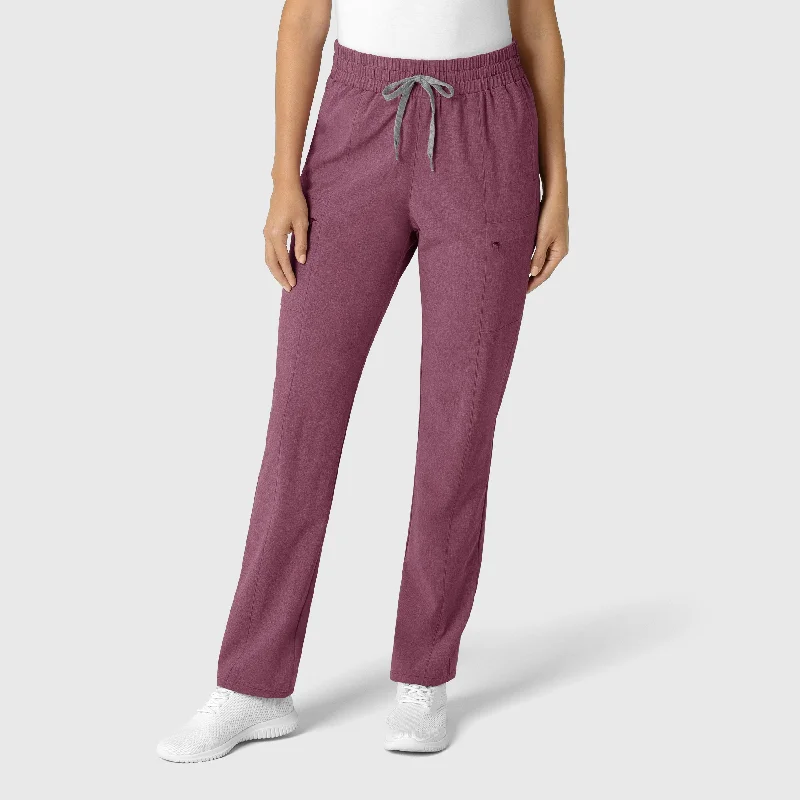 Plus Size Women's Elastic - Waist Culottes in Earth TonesRENEW Women's High Waist Slim Leg Scrub Pant - Wine Heather Plus Size Women's Elastic - Waist Culottes in Earth TonesRENEW Women's High Waist Slim Leg Scrub Pant - Wine Heather