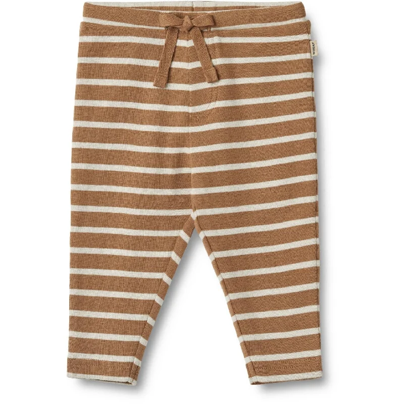 Wide - Leg Women's Chiffon Palazzo Pants for a Flowy AppealWheat Caramel Stripe Jersey Pants Manfred Wide - Leg Women's Chiffon Palazzo Pants for a Flowy AppealWheat Caramel Stripe Jersey Pants Manfred