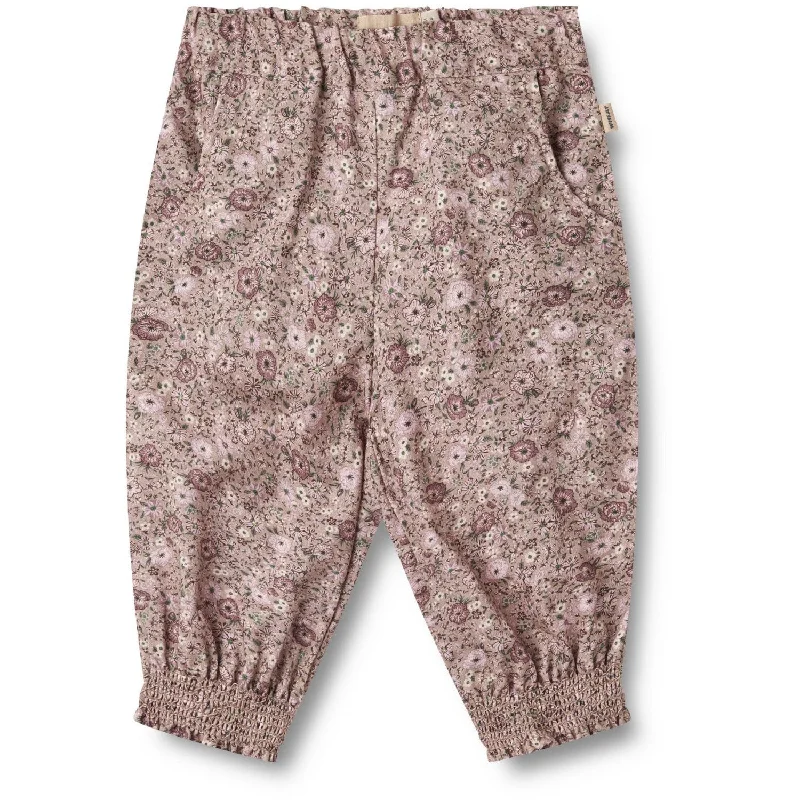 Women's Straight - Leg Linen Pants for a Breezy Summer LookWheat Rose Shadow Flowers Trousers Sara Women's Straight - Leg Linen Pants for a Breezy Summer LookWheat Rose Shadow Flowers Trousers Sara