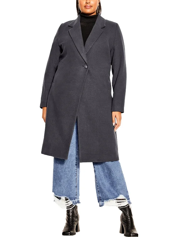Women's overalls with a ruffled hemPlus Effortless Womens Midi Cold Weather Overcoat Women's overalls with a ruffled hemPlus Effortless Womens Midi Cold Weather Overcoat