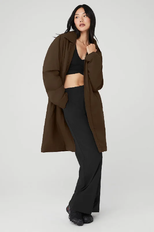 Women's overalls for a picnic in the parkSignature Overcoat - Espresso