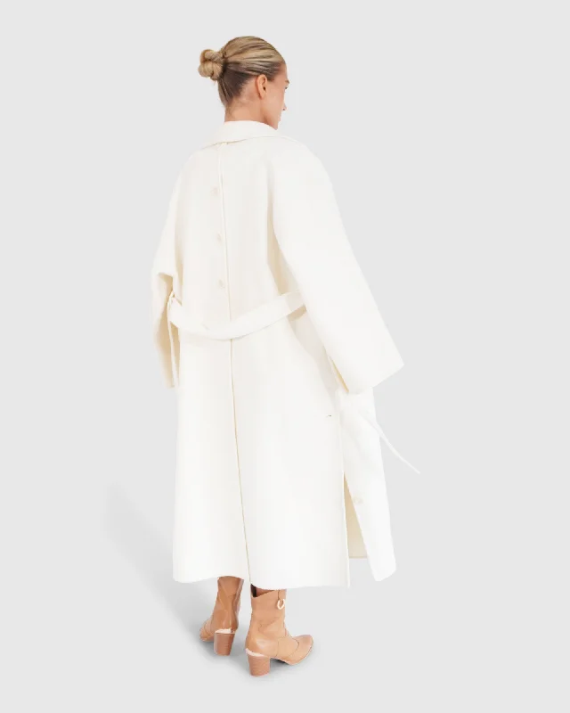 Cargo - style women's overalls with multiple pocketsWide Awake Split Hem Overcoat