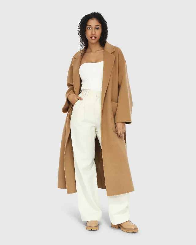 Short - sleeve women's overalls for summer wearWide Awake Split Hem Overcoat