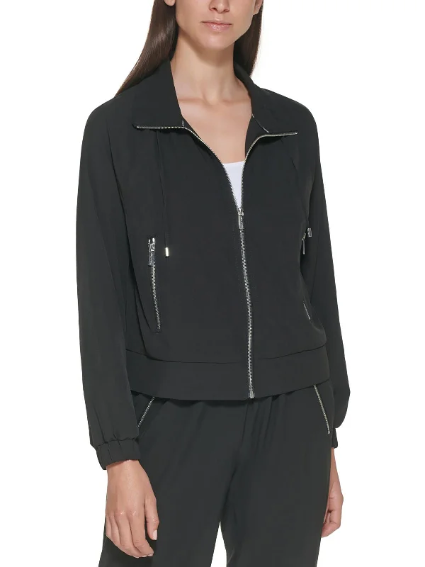Women's overalls with a back pocket for convenienceWomens Stretch Zipper Overcoat