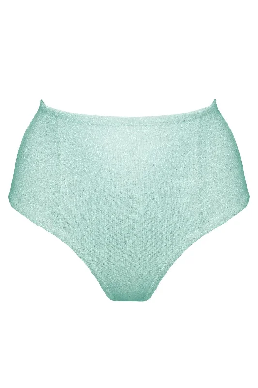 ruffled women bikini briefs for a playful styleAriel Mint high waisted bikini bottom ruffled women bikini briefs for a playful styleAriel Mint high waisted bikini bottom