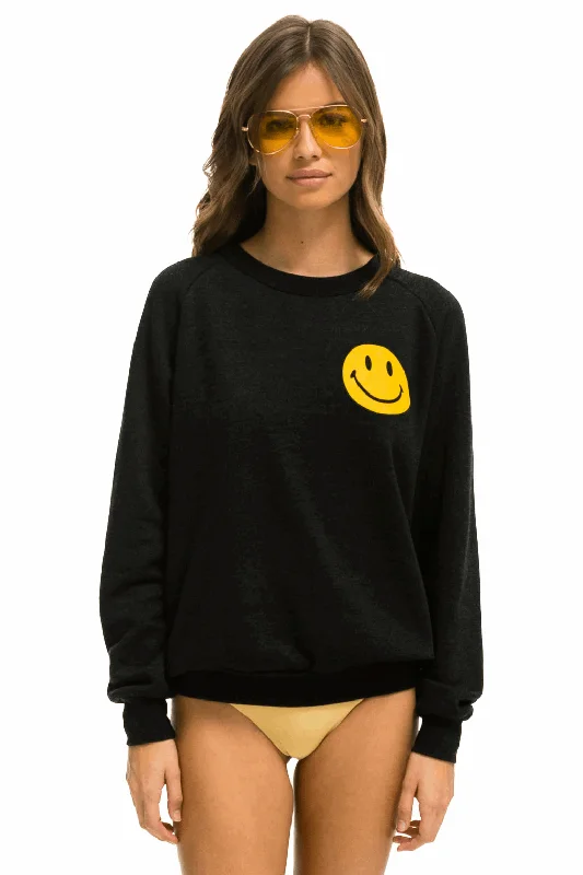 affordable women bikini briefs for budget - conscious shoppersAviator Nation Women's Smiley 2 Relaxed Crew Sweatshirt - Black affordable women bikini briefs for budget - conscious shoppersAviator Nation Women's Smiley 2 Relaxed Crew Sweatshirt - Black