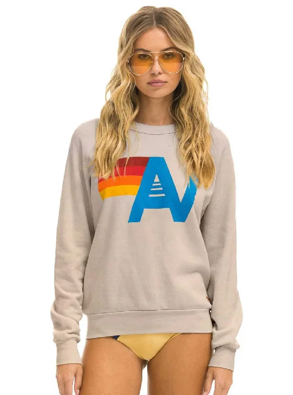 Aviator Nation Women's Logo Crew Neck Sweatshirt - Sand Tan