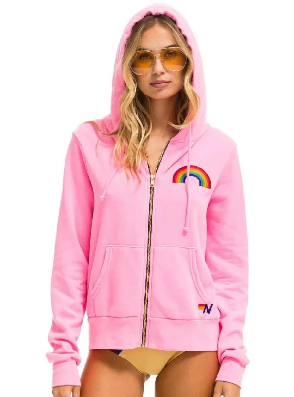 boyshort style women bikini briefs for more coverageAviator Nation Women's Rainbow Embroidery Hoodie - Neon Pink boyshort style women bikini briefs for more coverageAviator Nation Women's Rainbow Embroidery Hoodie - Neon Pink