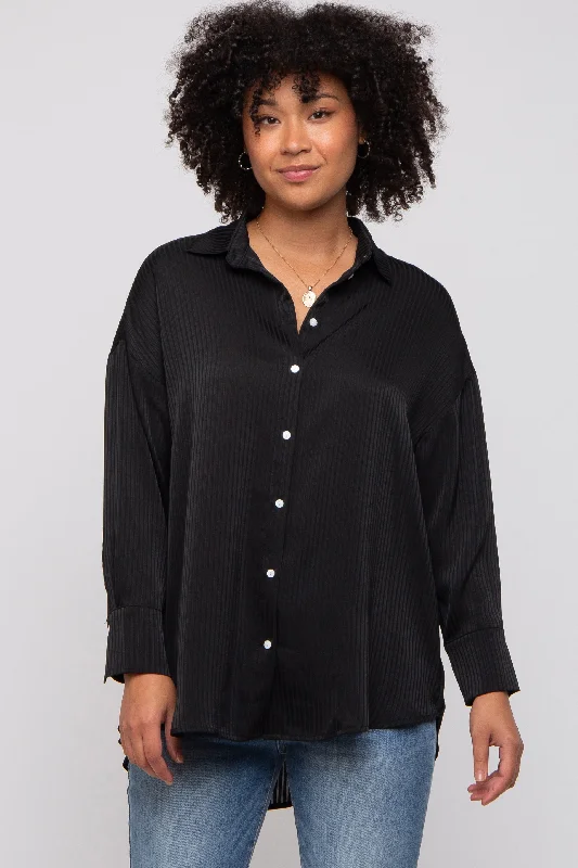 t - shirt bras for a smooth look under clothesBlack Striped Button Up Top