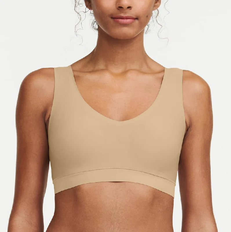 wireless bras for a natural feelChantelle SoftStretch Basic Colors Padded V-Neck Bralette Bra 16A1