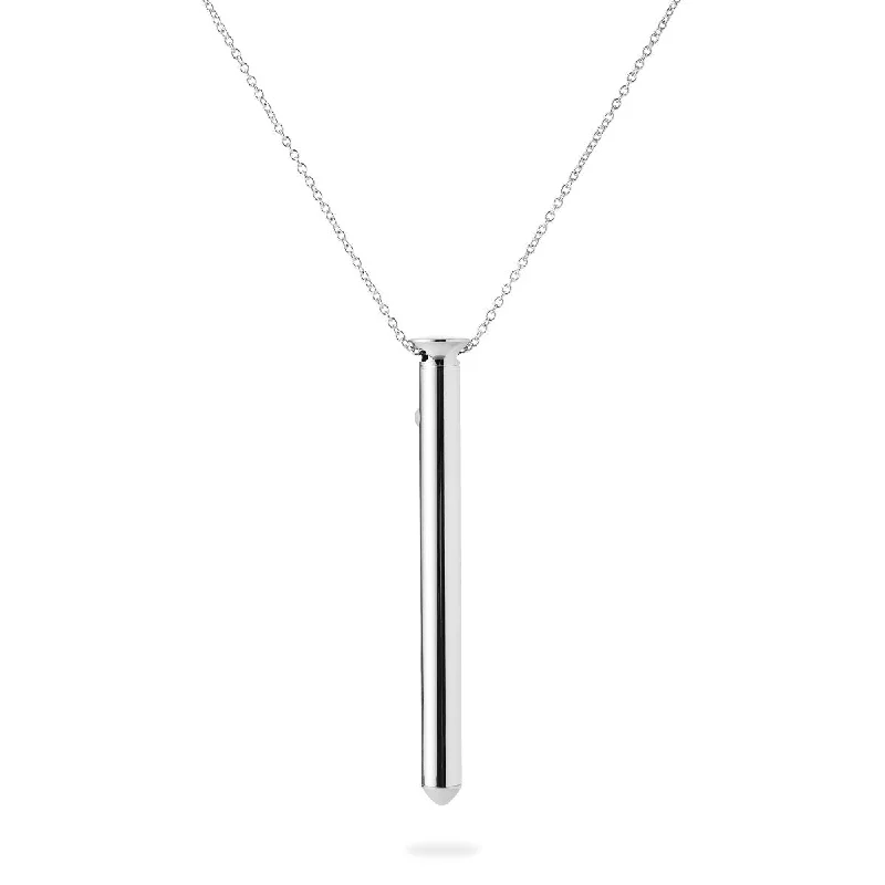lace trimmed women lingerie for romanceCrave Vesper Silver Vibration Toy Necklace