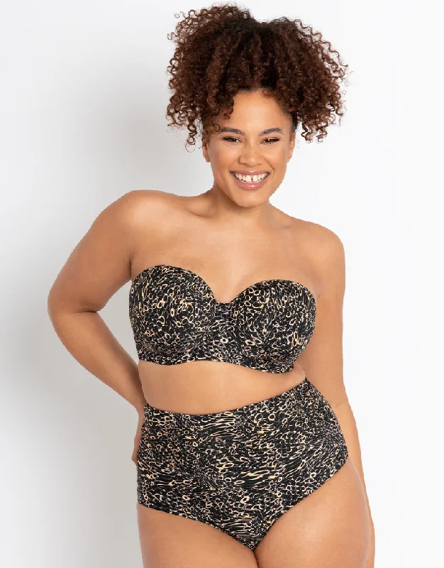 Curvy Kate Eclipso Bandeau Strapless Multiway Bikini Top Print Mix