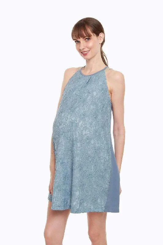 Cydney Maternity Dress Pigeon Blue