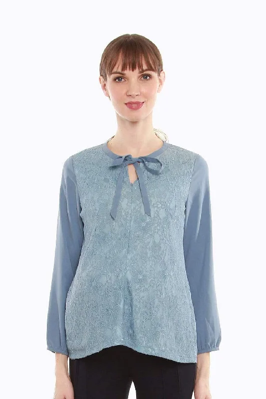 Cyra Nursing Top Pigeon Blue