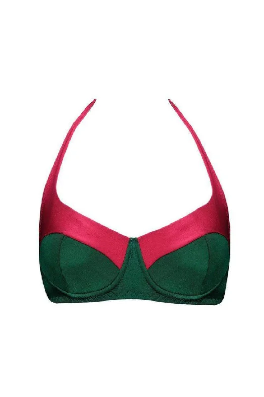 UV protection women bikini briefs for sun safetyDonna Ruby Emerald bikini top