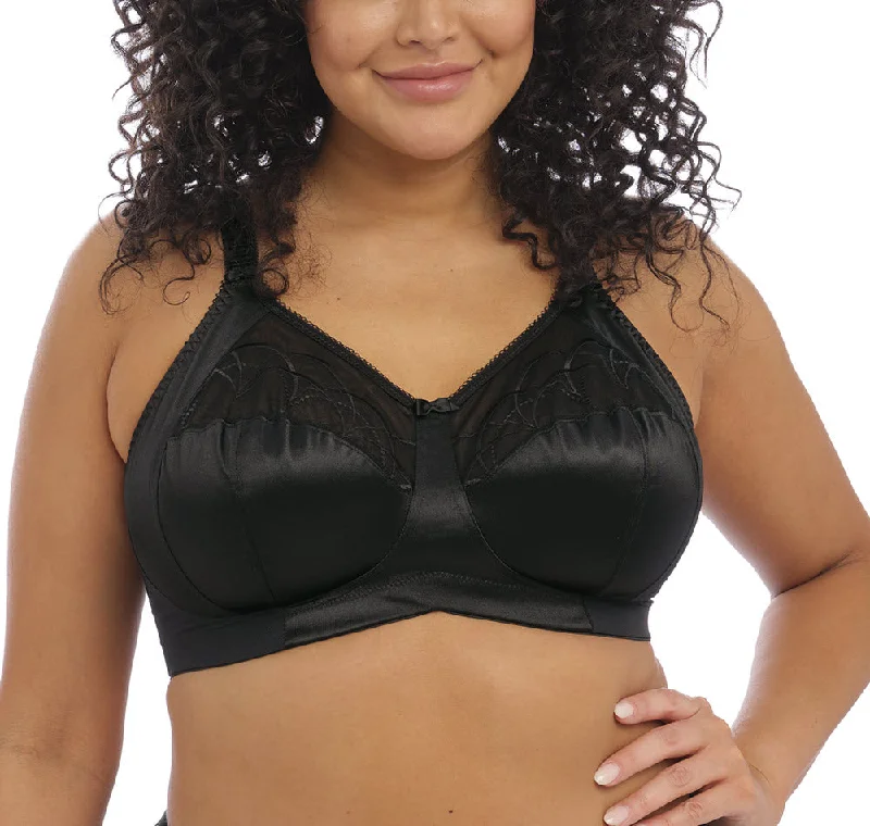 moisture wicking convertible brasElomi Cate Black Wireless Bra 4033