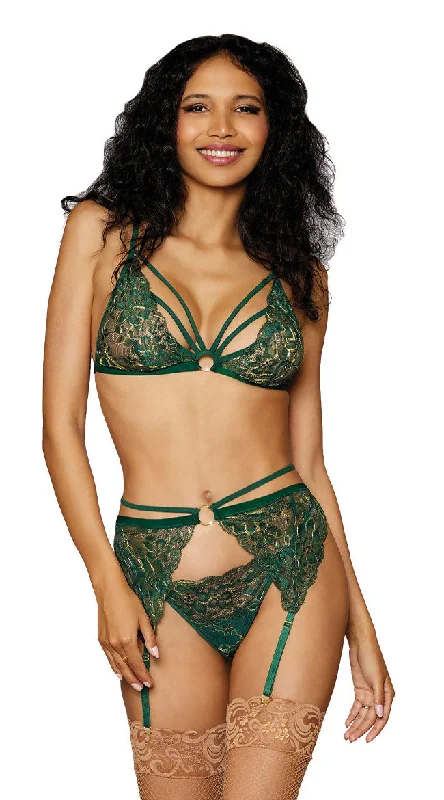 supportive sports bras for runningEvergreen Elegance Bralette Set