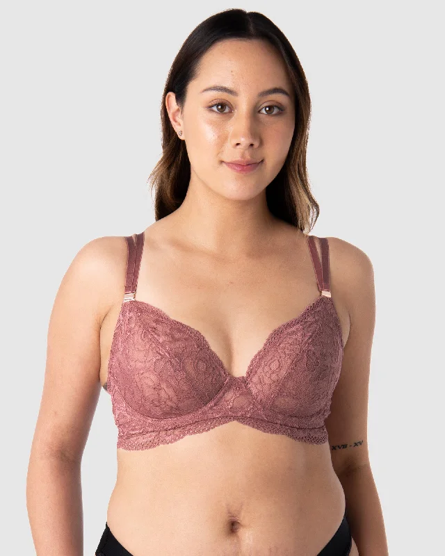 HEROINE PLUNGE ANTIQUE ROSE NURSING BRA - FLEXI UNDERWIRE