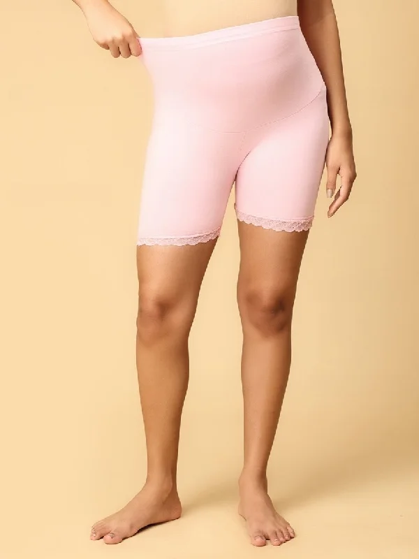 High Waist Mama Boyshort-Rose Pink