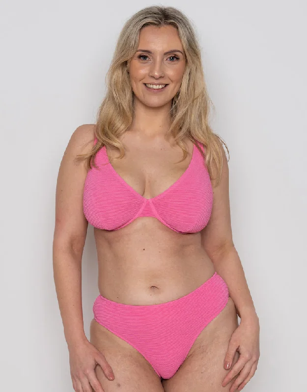 breathable women bikini briefs for all - day wearIvory Rose Scrunch High Apex Bikini Top Bright Pink breathable women bikini briefs for all - day wearIvory Rose Scrunch High Apex Bikini Top Bright Pink