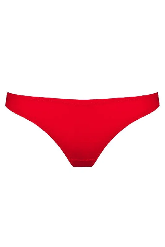 thong style women bikini briefs for minimal coverageLaura red slip bikini bottom
