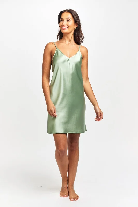 Love & Lustre - Silk Chemise | Sage